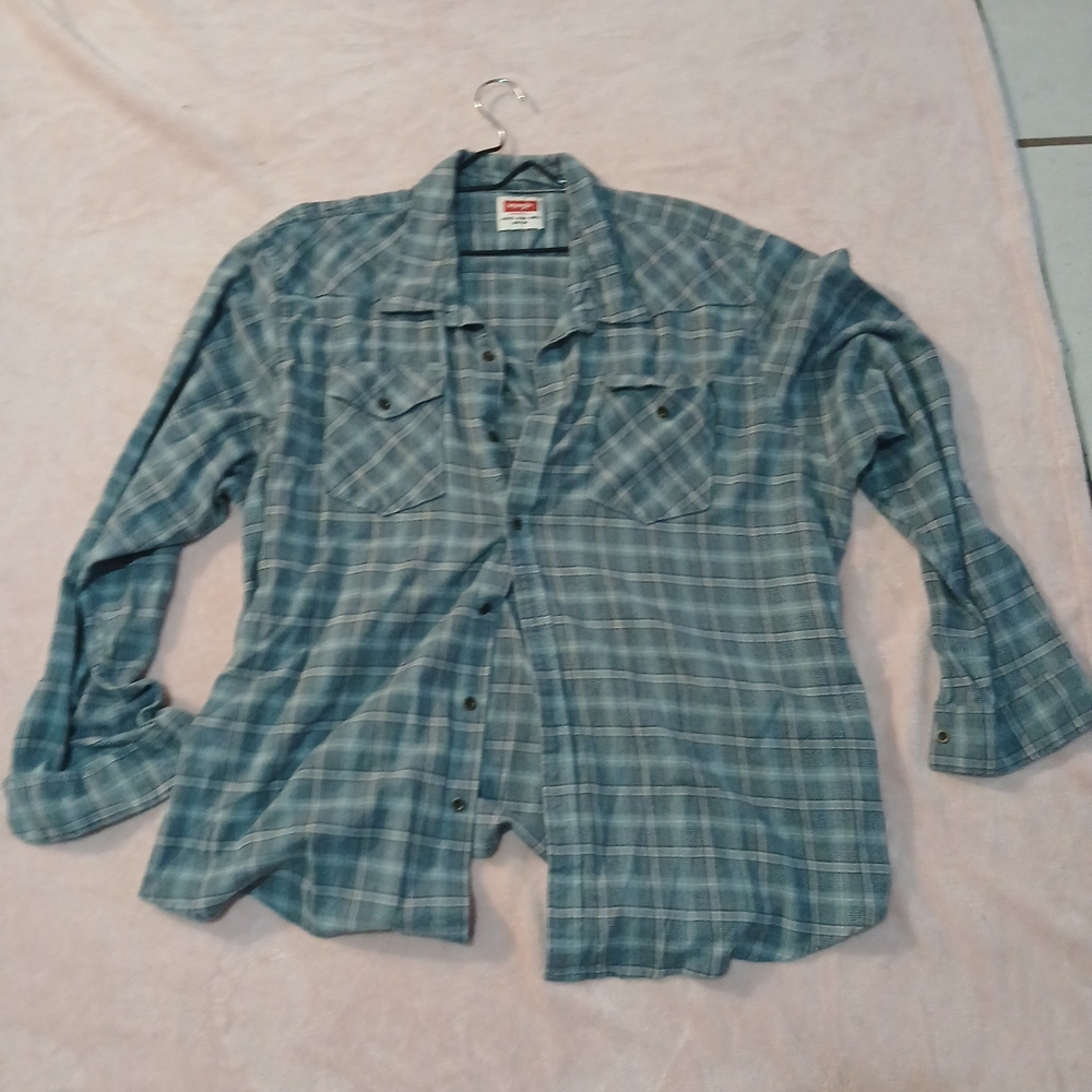 Levi's Blue Plaid Button-Up Shirt